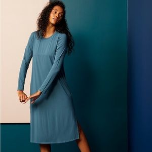Lake Pajamas Bamboo Long Sleeve Lounge Dress